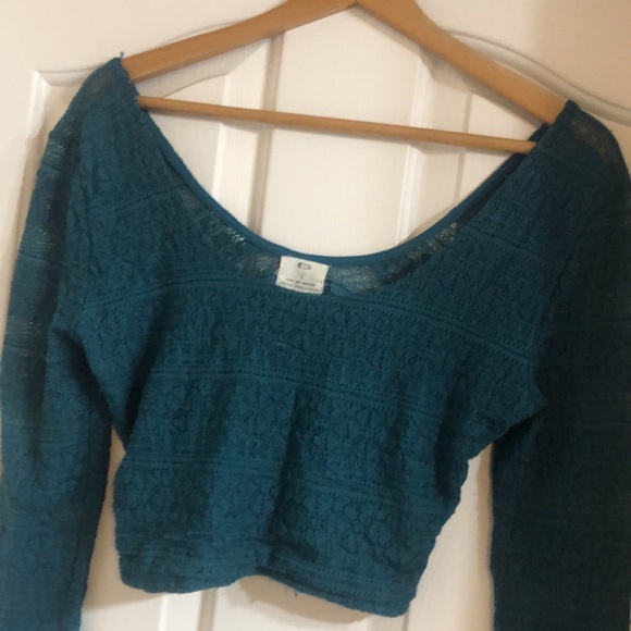 PINS AND NEEDLES Long Sleeve Crop Top Size L - Picture 2 of 8